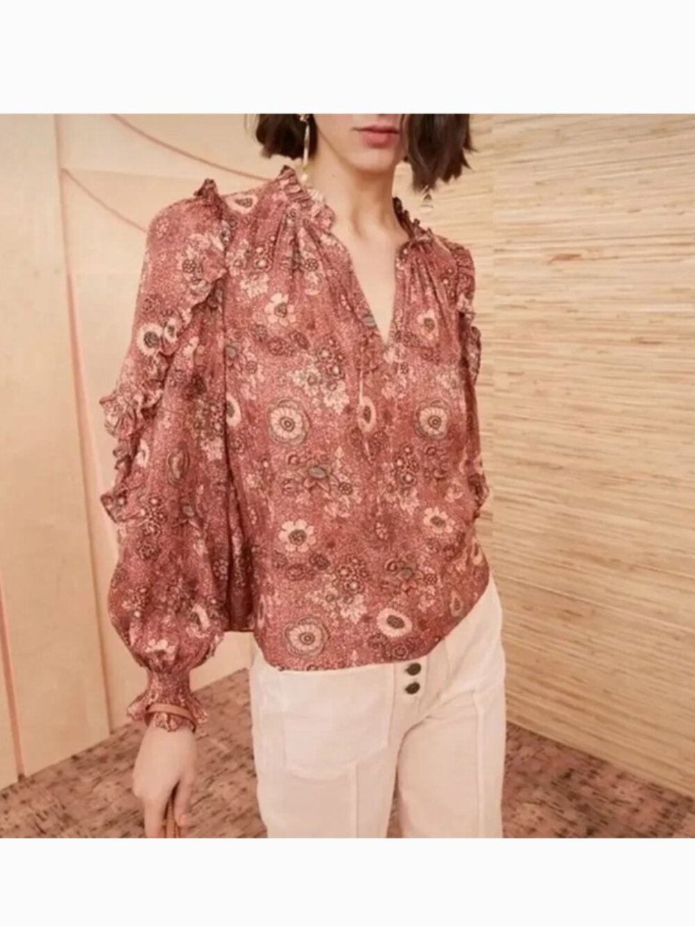 Ulla Johnson Manet Blouse In Rosebud